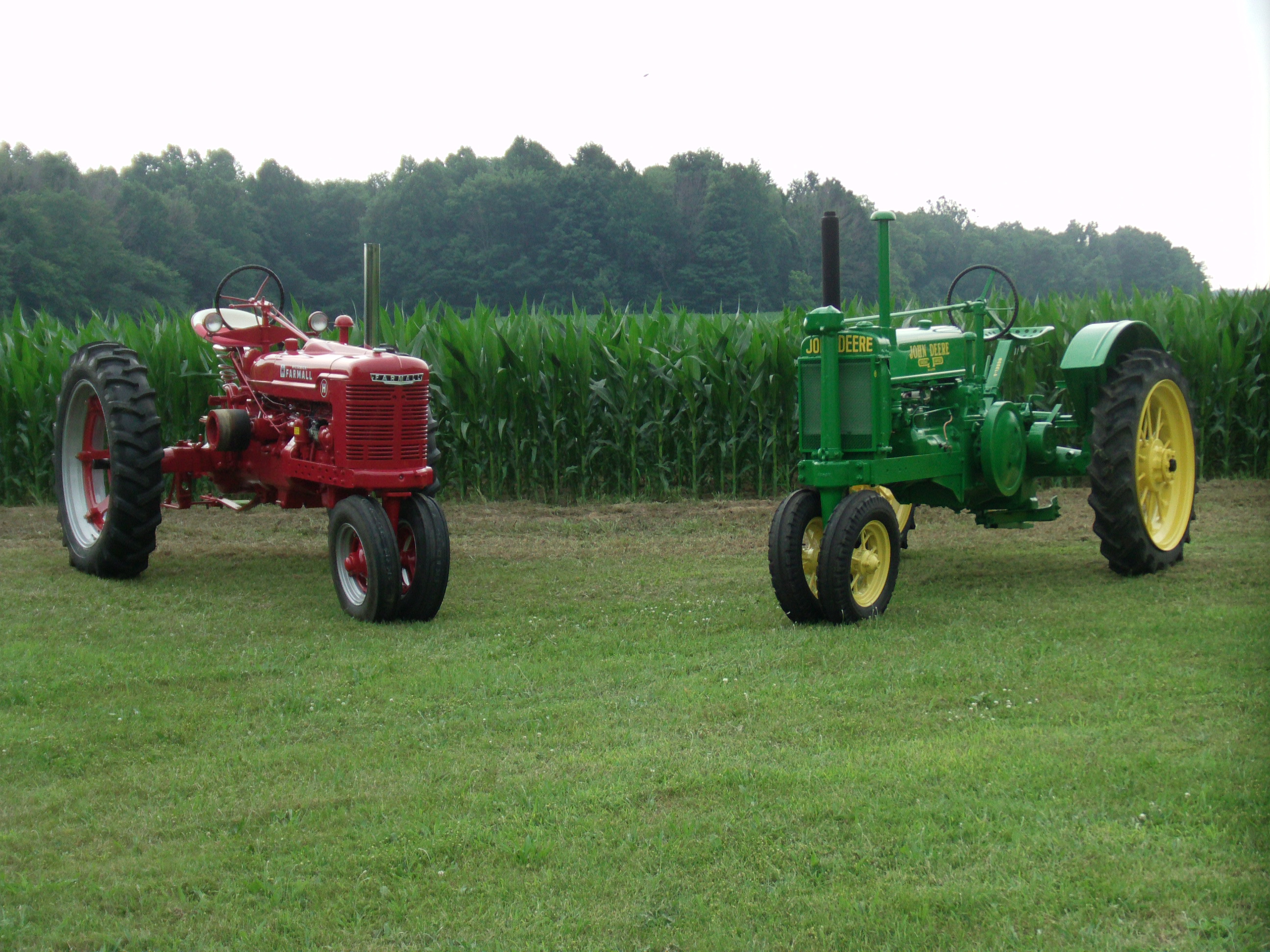 Pair of tractors