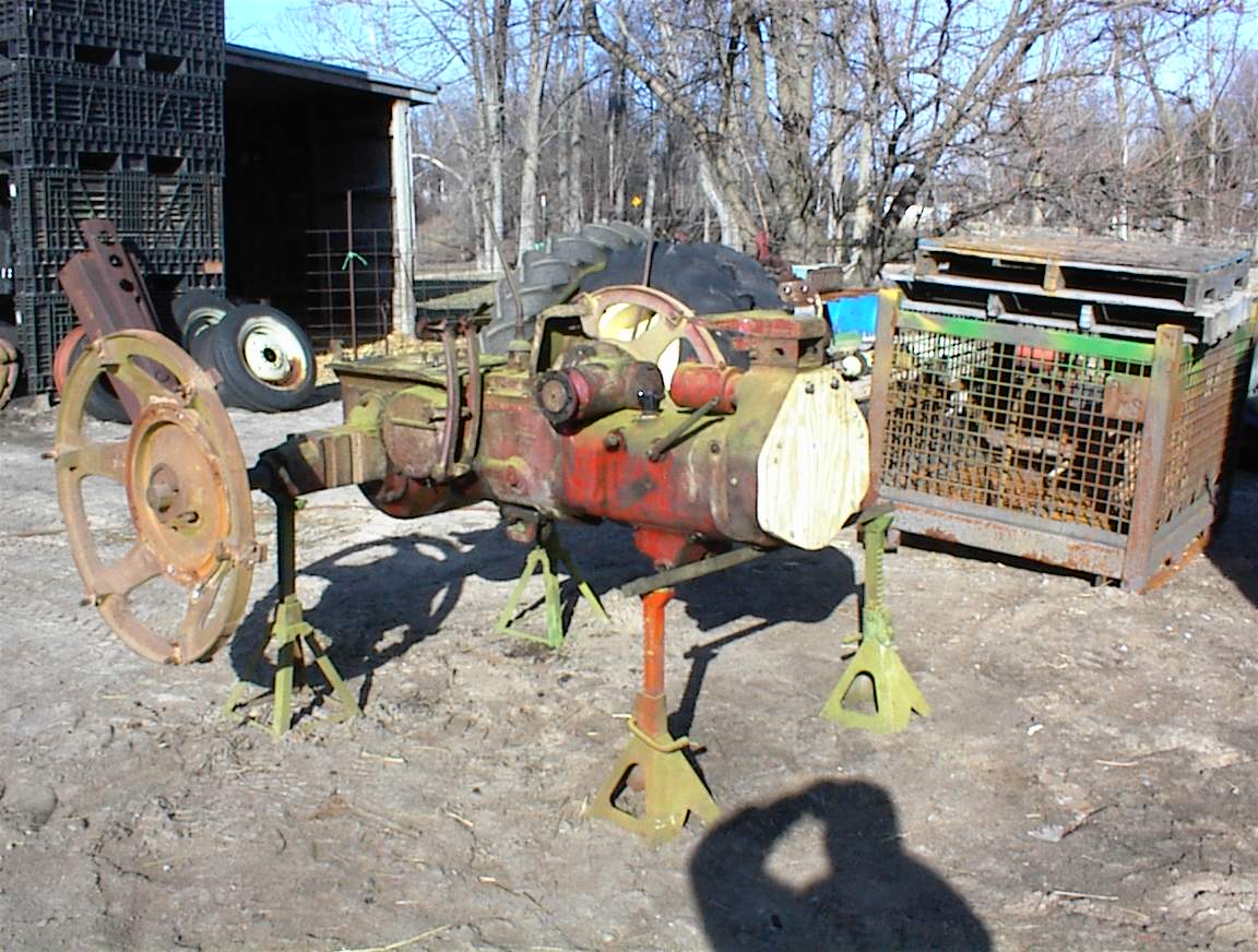 The chassis before blasting with crushed corn cob.