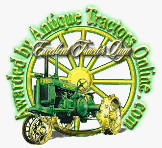 This Site has been Awarded the Antique Tractors Online.com Excellent Tractor Page Award! Only one Award is given out each month.